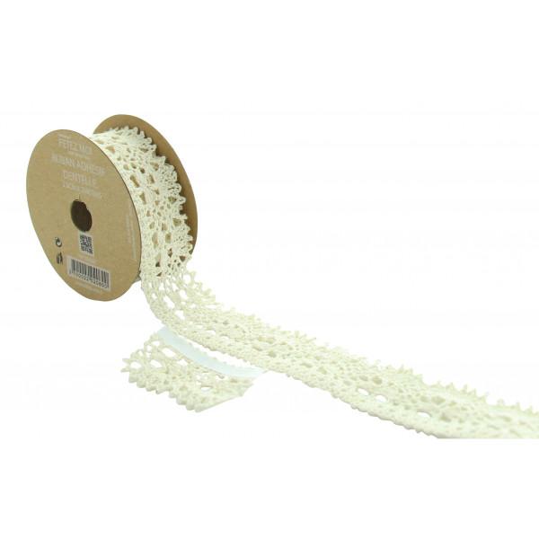 RUBAN DENTELLE ADHÉSIF 2.5CMx2METRES