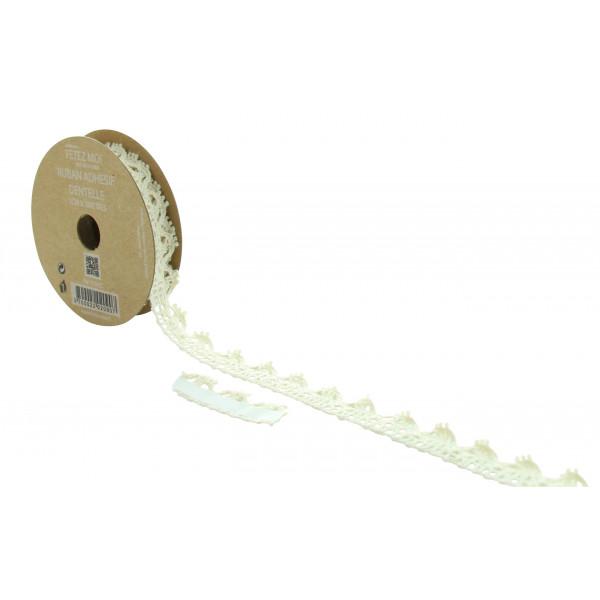 RUBAN DENTELLE ADHÉSIF 1CMx2METRES
