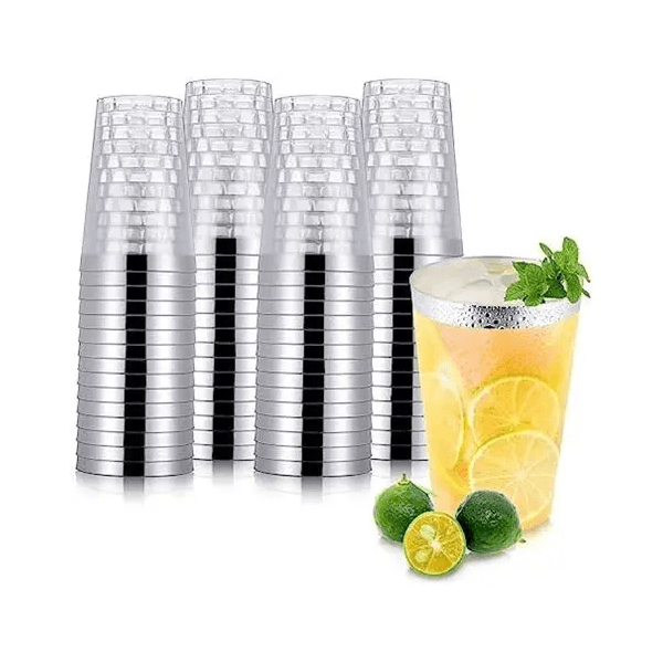 Verre cristal liseré argent 25CL (10pièces)