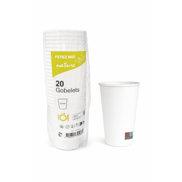GOBELET CARTON 20 PIECES 473ML