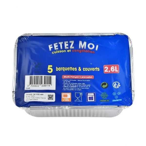 barquettes & couV 5 pcs 2.6l